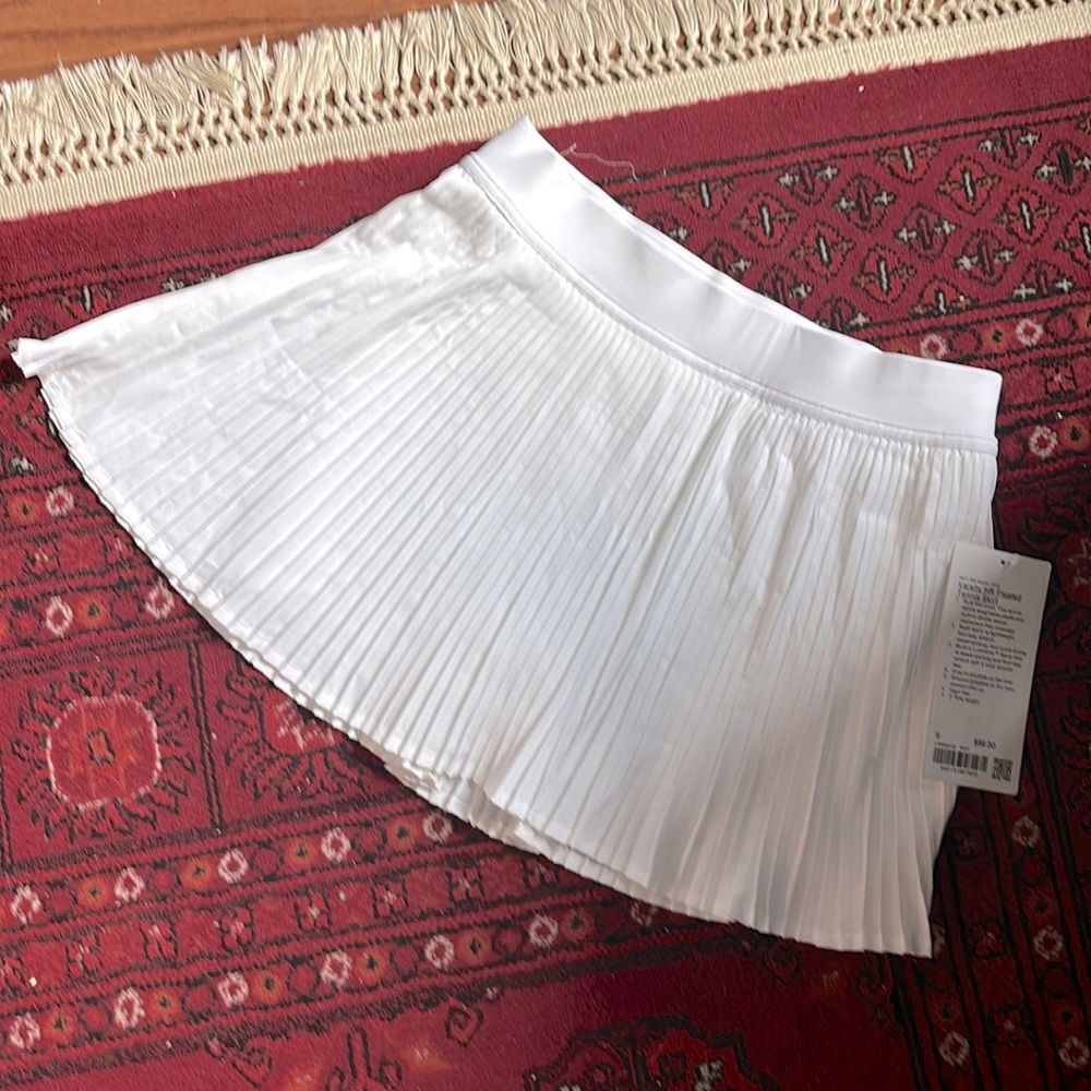 NWT Size 6 Lululemon Varsity HR Pleated Tennis Skirt White